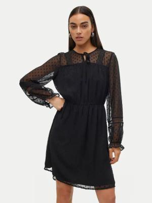 Vero Moda Kleid für den Alltag Leah 10314693 Schwarz Regular Fit