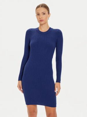 Pieces Strickkleid Crista 17115048 Blau Slim Fit
