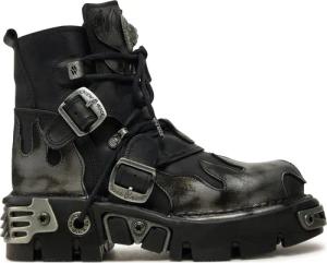 NEW ROCK Schnürstiefel M-288-S2 Schwarz