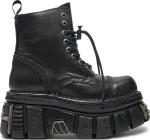 NEW ROCK Schnürstiefel M-NEWMILI083-S37 Schwarz
