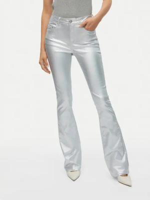 Vero Moda Stoffhose Flash 10329072 Silberfarben Flared Fit