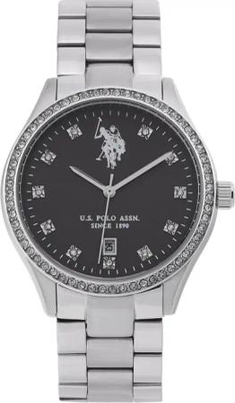 U.S. Polo Assn. Uhr Colette USP8316BK Silberfarben