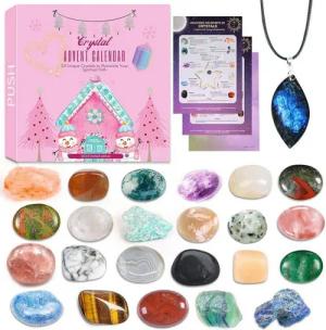 LuxusKollektion Adventskalender Edelstein Adventskalender 2024 Kristall Chakra Heilung Kit 24 Tage