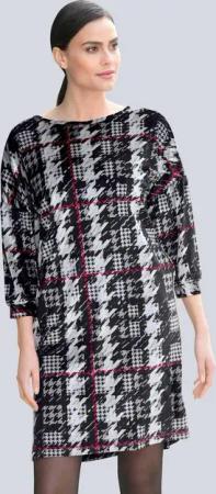 Alba Moda Jerseykleid Jerseykleid mit Hahnentrittdessin