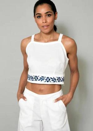 Alba Moda Shirttop Strandtop in modischem Schnitt