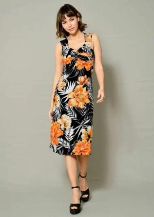 Alba Moda Strandkleid Strandkleid mit Blumendruck