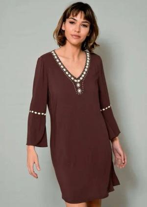 Alba Moda Tunika Tunika mit Volants am Ärmel
