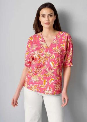 Alba Moda Schlupfbluse Bluse mit Gummizug am Ärmel