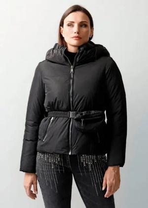 Alba Moda Steppjacke Steppjacke mit abnehmbarer Bauchtasche