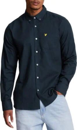 Lyle & Scott Langarmhemd Herren, 100% Baumwolle, Mit Button Down Kragen
