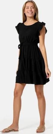 PM SELECTED Minikleid PM-27 (Sommerkleid Midi Kleid mit Rüschen in Einheitsgröße)