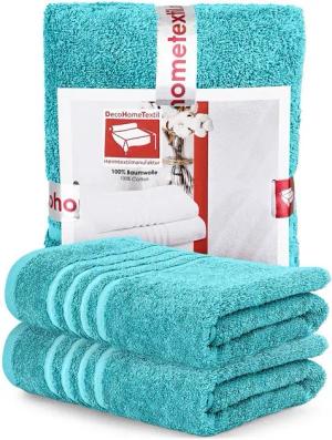 DecoHomeTextil Heimtextilmanufaktur Handtuch Handtuch Set 100% Baumwolle hochwertig kuschelweich saugstark