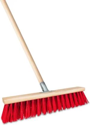 Prima-Online Straßenbesen Straßenbesen Kehrbesen Saalbesen Gartenbesen 30-100cm, mit Stiel 130cm
