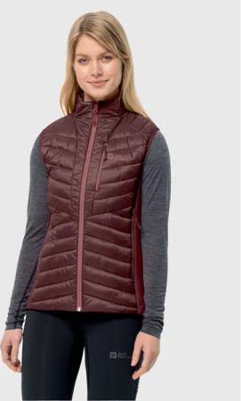 Jack Wolfskin Bodywarmer Routeburn Pro Ins Vest 1207202 Dunkelrot Slim Fit
