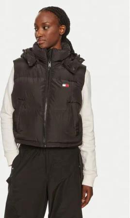 Tommy Jeans Bodywarmer Alaska DW0DW18611 Schwarz Cropped Fit