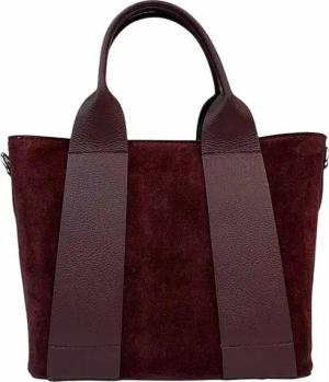 ITALYSHOP24 Schultertasche Made in Italy Damen Wildleder Tasche Shopper Handtasche Umhängetasche, Business CrossOver echt Ledertasche Damentasche Reise Freizeit Outfit