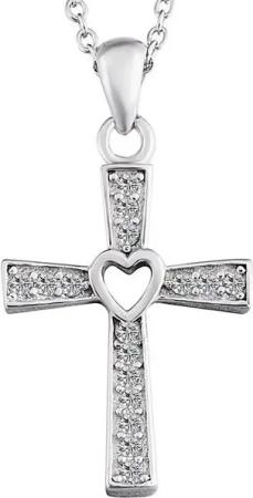 Schmuck-Elfe Kette mit Anhänger Kreuz Glory, 925 Sterling Silber
