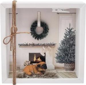 ZauberDeko Geschenkbox Geldgeschenk Verpackung Hund Weihnachten XMAS Gutschein Kamin Geschenk