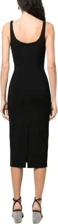 Blumarine - Midi Dress With Decorative Rose Embellishments - Größe 40 - schwarz