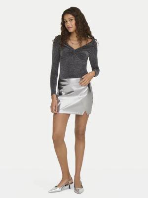 ONLY Bluse Queen 15331413 Grau Slim Fit