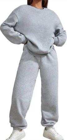 PYL Freizeitanzug Damen 2 Set Outfits Casual Sweatsuit mit Pockets und Fleece