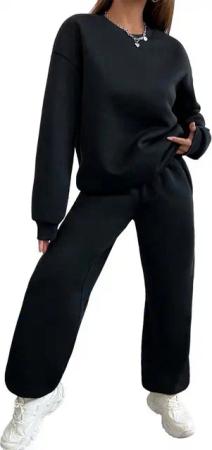 PYL Jogginganzug Damen 2St Wintermode Fleece Outfits mit Taschen Pullover und Hose