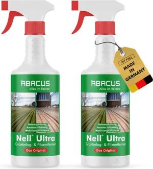ABACUS Nell Ultra Algenentferner, Grünbelagentferner, Flechtenentferner Grünbelagentferner (Bekannt aus QVC, [- Ergiebiges Konzentrat Selbsttätig mit Langzeitschutz)