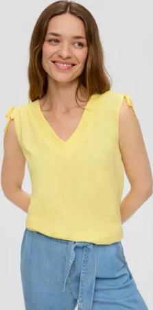 s.Oliver T-Shirt Ärmelloses Shirt mit Bindedetail an der Schulterpartie