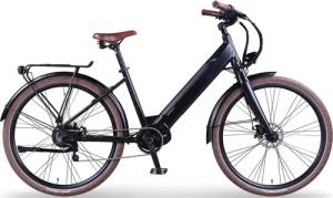 eGO Movement E-Bike "City 25 Julia Wave 45 cm Schwarz 28"", Enviolo, Mittelmotor 250 W, Pedelec, Elektrofahrrad für Damen u. Herren