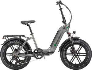 GreenStreet E-Bike "Tiefeinsteiger Klapprad GS5", 7 Gang, Shimano, Heckmotor 250 W, (Set, 2 tlg., mit Akku-Ladegeräte, Fat Tires), Pedelec, Elektrofahrrad für Damen u. Herren