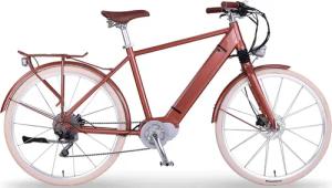eGO Movement E-Bike "Classic 25 Cäsar Herren 54 cm Bronze 28"", 10 Gang, Shimano, Deore, Mittelmotor 250 W, Pedelec, Elektrofahrrad für Damen u. Herren