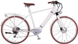 eGO Movement E-Bike "Classic 25 Cäsar Herren 54 cm Weiß 28"", 10 Gang, Shimano, Deore, Mittelmotor 250 W, Pedelec, Elektrofahrrad für Damen u. Herren