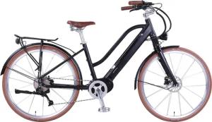 eGO Movement E-Bike "Classic 25 Cleopatra Trapez 45 cm Schwarz 28"", 10 Gang, Shimano, Deore, Mittelmotor 250 W, Pedelec, Elektrofahrrad für Damen u. Herren