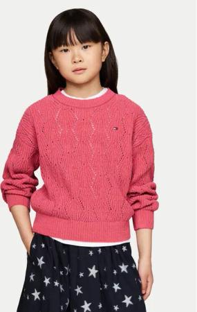 Tommy Hilfiger Pullover Chenille KG0KG08153 Rosa Regular Fit