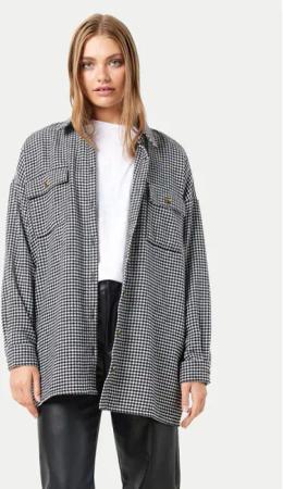 Noisy May Hemd Flanny 27012531 Grau Loose Fit