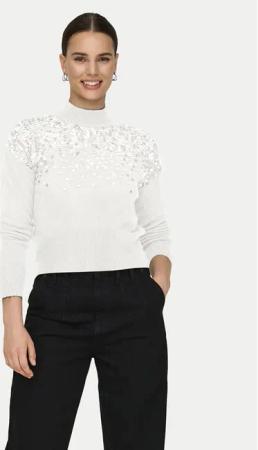 ONLY Pullover Alba 15332081 Weiß Regular Fit