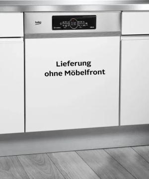 BEKO teilintegrierbarer Geschirrspüler "BDSN38440X 7696501677", 14 Maßgedecke, hocheinbaufähig