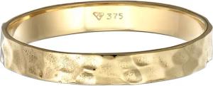 Kuzzoi Ringe - Ring Bandring Herrenring Gehämmert 375er Gelbgold - Gr. 60 MM - in Gold - für Damen