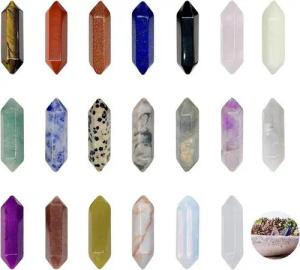 LuxusKollektion Mineralstein 20 Stück Sechseckige Heilkristalle Set Edelstein Chakra Amethyst
