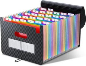LuxusKollektion Fächermappe Dokumentenmappe A4 26 Taschen Große Kapazität Akkordeon-Design