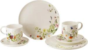 Rosenthal Geschirr-Set Brillance Grand Air m. Becher/Coupteller Set 6-tlg, Bone China, Sets