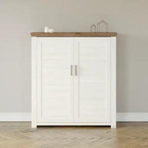 set one by Musterring Highboard "York", Typ 19, mit 3 Schubkästen und Flaschenregal, Landhausstil, B 129cm