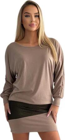 Mississhop Partykleid Damen Minikleid festlich Glitzer Kleid Pulli Tunika S M L XL XXL 9531