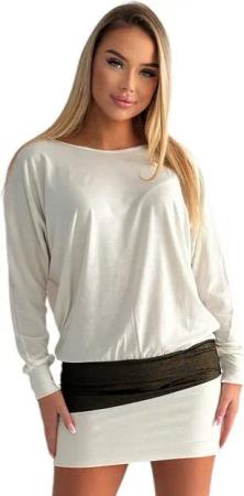 Mississhop Partykleid Damen Minikleid festlich Glitzer Kleid Pulli Tunika S M L XL XXL 9531