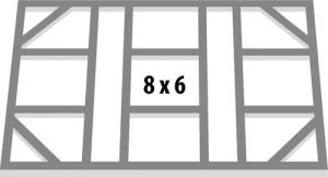 Pergart Gerätehaus-Fundamentrahmen Pergart Fundamentbodenrahmen für Gerätehaus Leipzig, für Gerätehaus Leipzig 84, Gerätehaus Leipzig 64, verzinkt