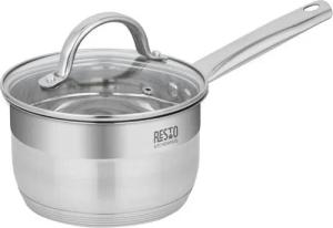 RESTO Kitchenware Kasserolle Rigel, Soßentopf 1,9 l, energiesparend und spülmaschinenfest, Edelstahl 18/10 (2-tlg), mit hitzebeständigem Glasdeckel, im Geschenkkarton