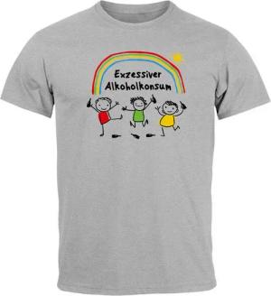 MoonWorks Print-Shirt Herren T-Shirt Exzessiver Alkoholkonsum Fun-Shirt Spruch lustig mit Print