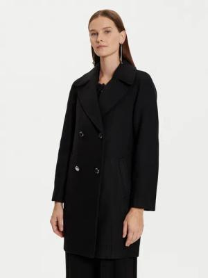 Morgan Wollmantel 242-GITI Schwarz Loose Fit