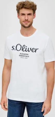 s.Oliver Kurzarmshirt T-Shirt mit Logo-Print Artwork