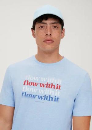 s.Oliver Kurzarmshirt T-Shirt mit Frontprint